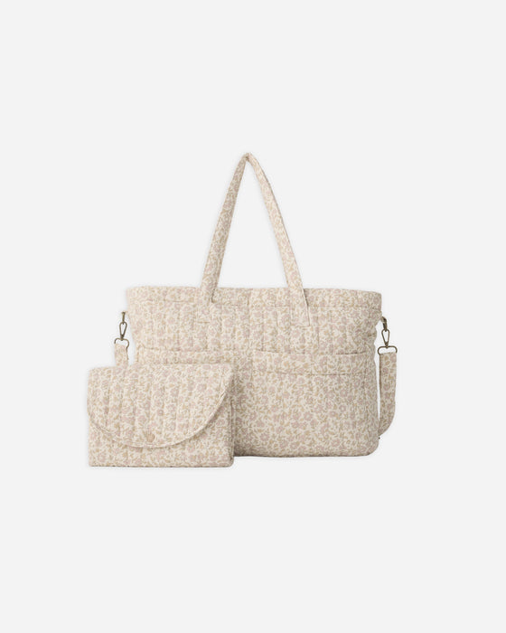 DIAPER BAG + CHANGING MAT WILDFLOWER WOVEN