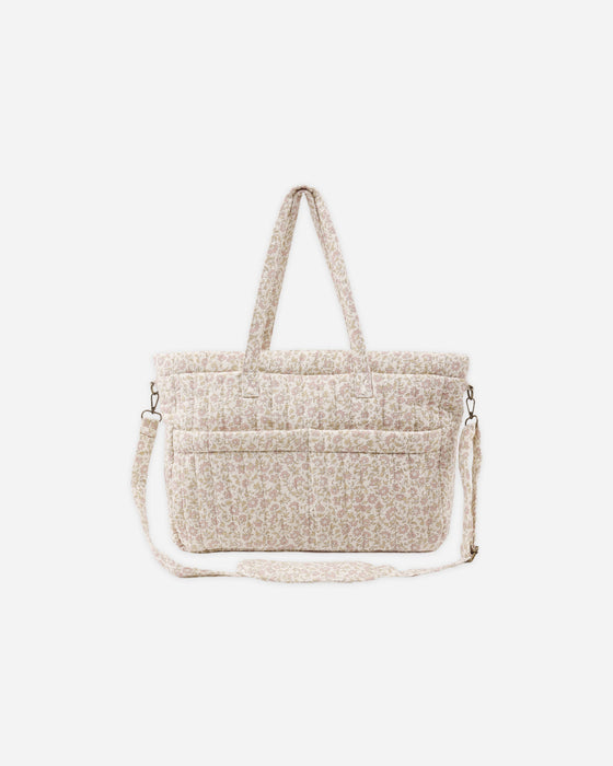 DIAPER BAG + CHANGING MAT WILDFLOWER WOVEN