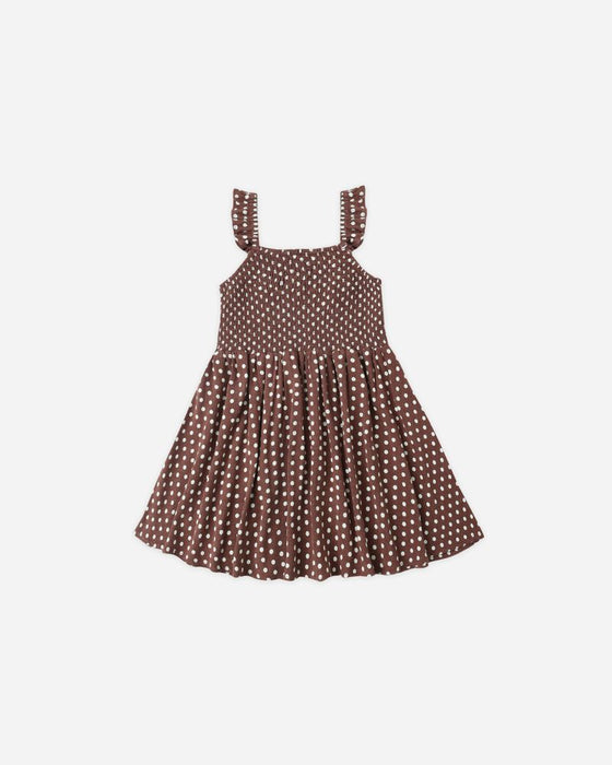 Lainey Dress - Chocolate Polka Dot
