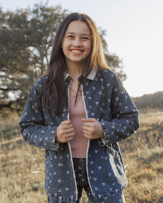 Teen Ribbed Long Sleeve Knit Tee Rosewood