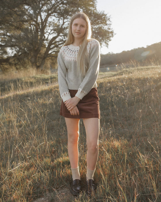 Teen Fair Isle Sweater Sage