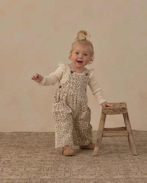 WIDE LEG OVERALL LEOPARD - NATURAL