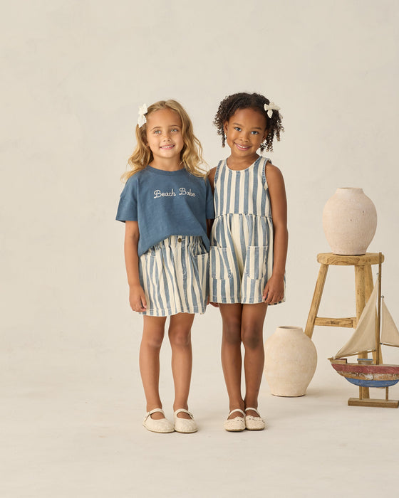 Dani Romper Navy Stripe - Natural