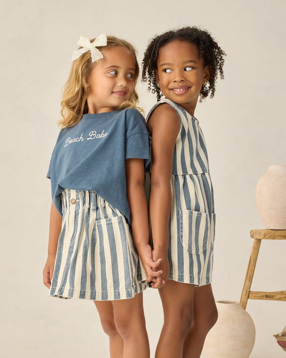 Dani Romper Navy Stripe - Natural