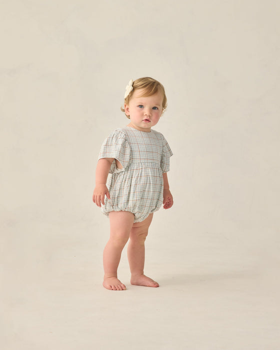 Kalea Romper Light Blue Plaid - Light-Blue