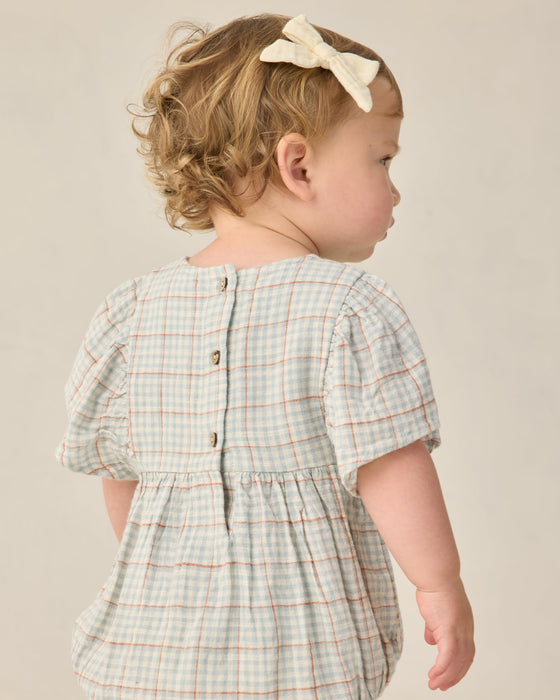 Kalea Romper Light Blue Plaid - Light-Blue