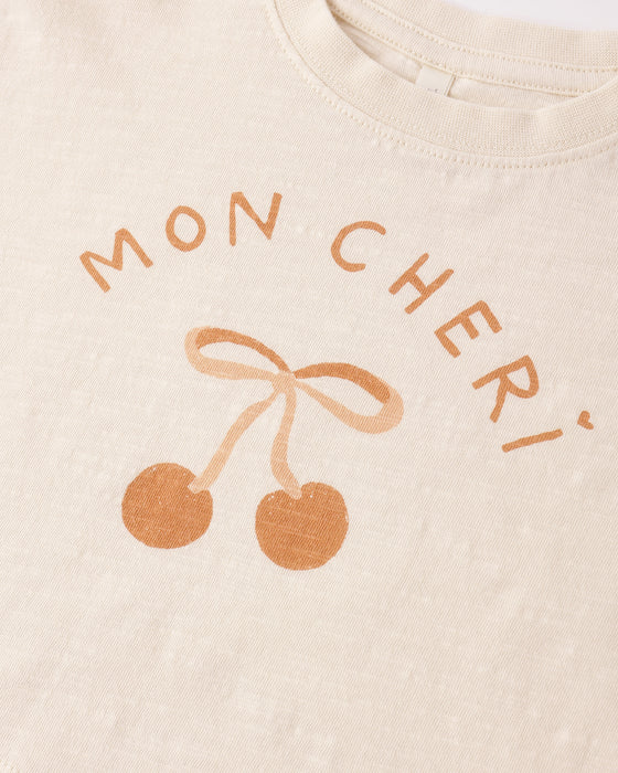 BOXY TEE MON CHERI - NATURAL