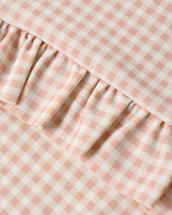 Tori Skirted One-Piece || Petal Gingham