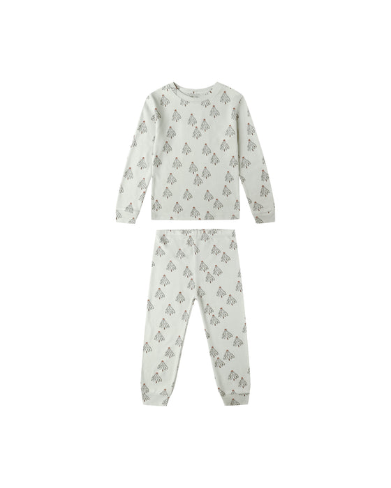 Organic Long Sleeve Pajama Set || Trees