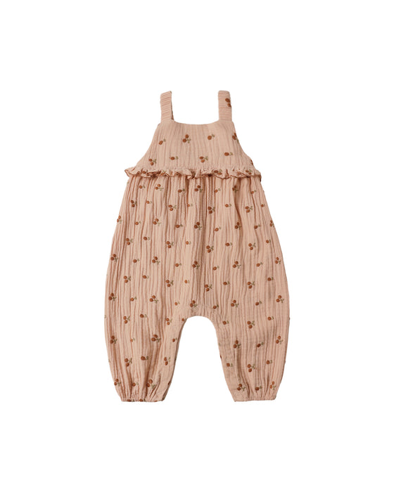 KINSLEY JUMPSUIT CHERRY EMBROIDERY - MELON