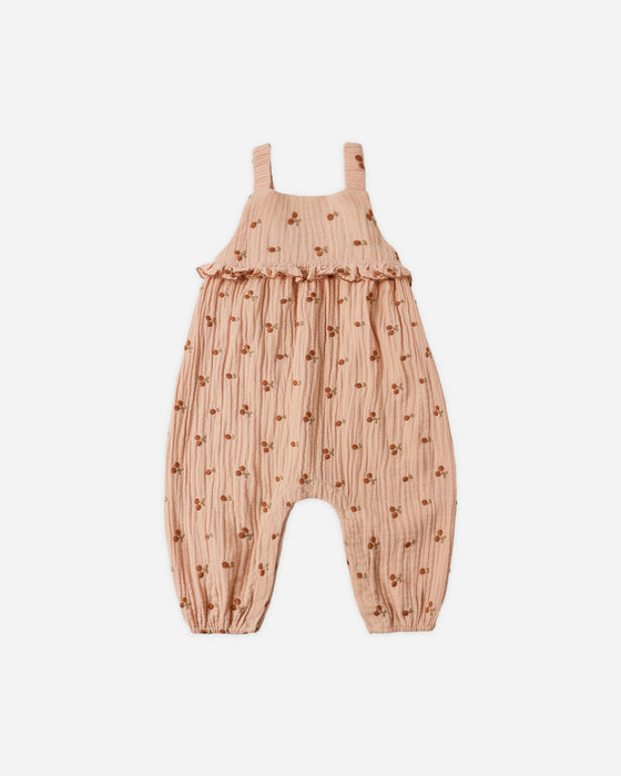 KINSLEY JUMPSUIT CHERRY EMBROIDERY - MELON