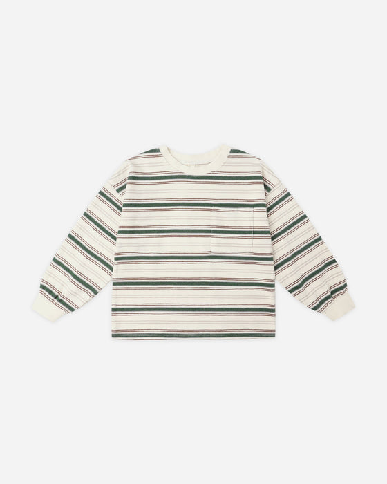 RELAXED LONG SLEEVE TEE || RETRO STRIPE