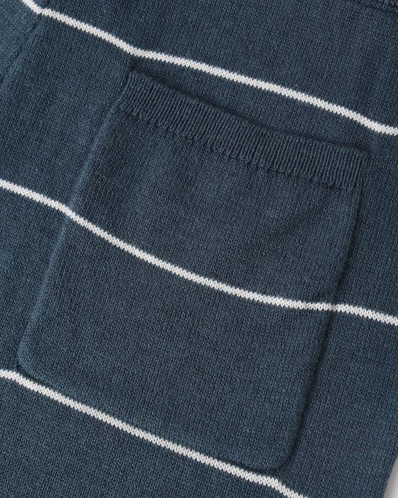 Chandler Knit Short Navy Stripe
