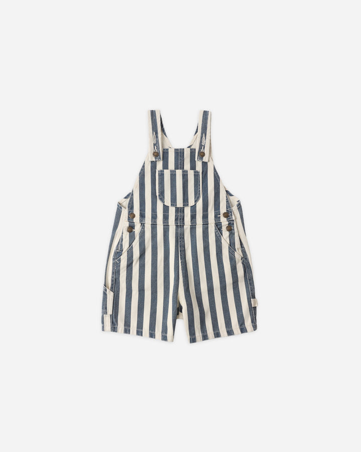 Denim Shortall Navy Stripe - Natural