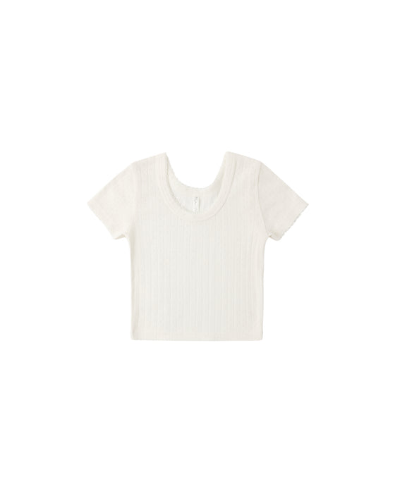 POINTELLE TEE IVORY