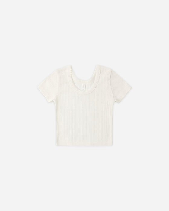 POINTELLE TEE IVORY