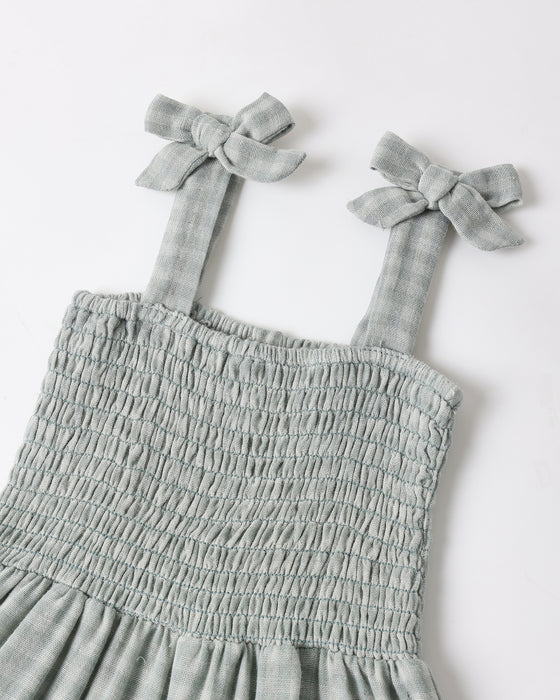 TAYLOR DRESS GREEN GINGHAM