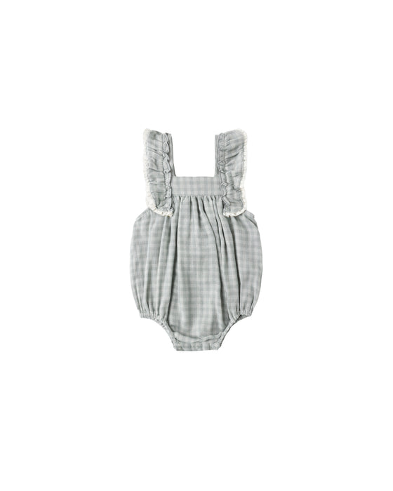 MAYA ROMPER GREEN GINGHAM