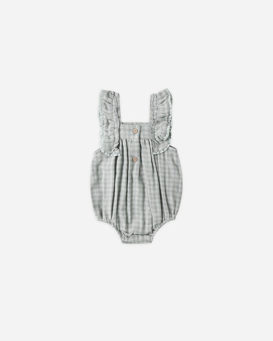 MAYA ROMPER GREEN GINGHAM