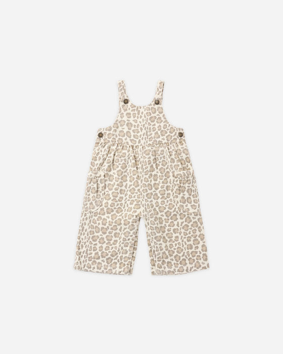 WIDE LEG OVERALL LEOPARD - NATURAL
