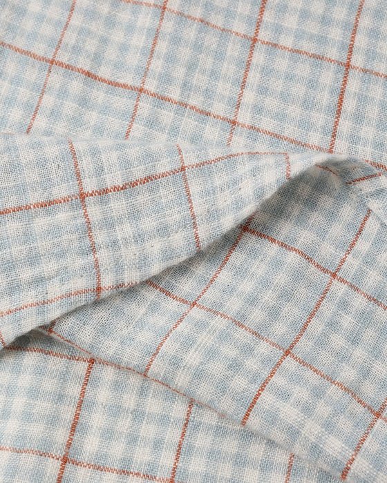 Sabrina Mini Dress Light Blue Plaid - Light-Blue