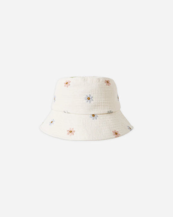 Bucket Hat || Embroidered Daisy