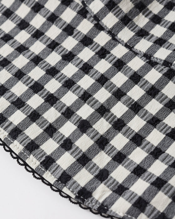 Swim Hat || Black Gingham