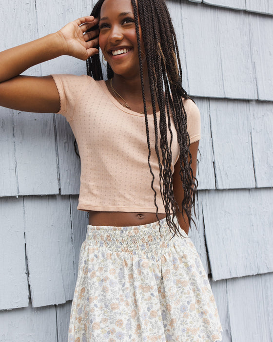TEEN POINTELLE JERSEY MELON