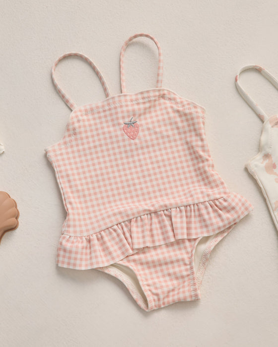Tori Skirted One-Piece || Petal Gingham