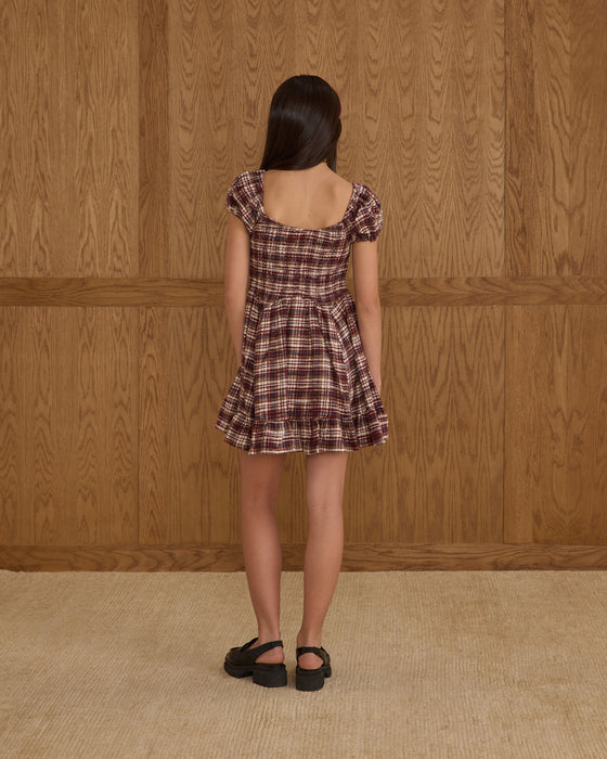 Stella Dress || Burgundy Plaid