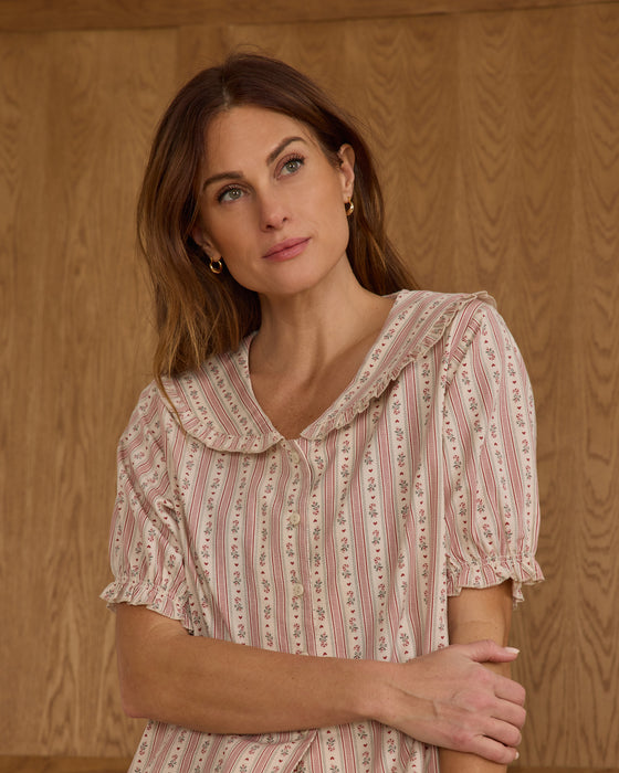 Ruffle Pajamas || Candy Cane Stripe