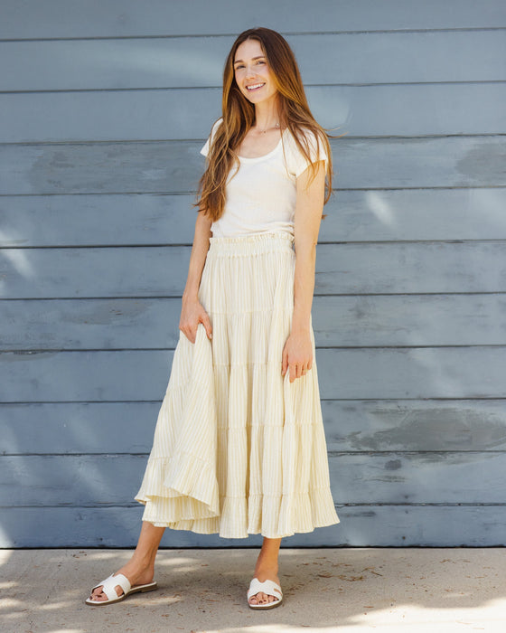 WOMEN'S POINTELLE TEE IVORY