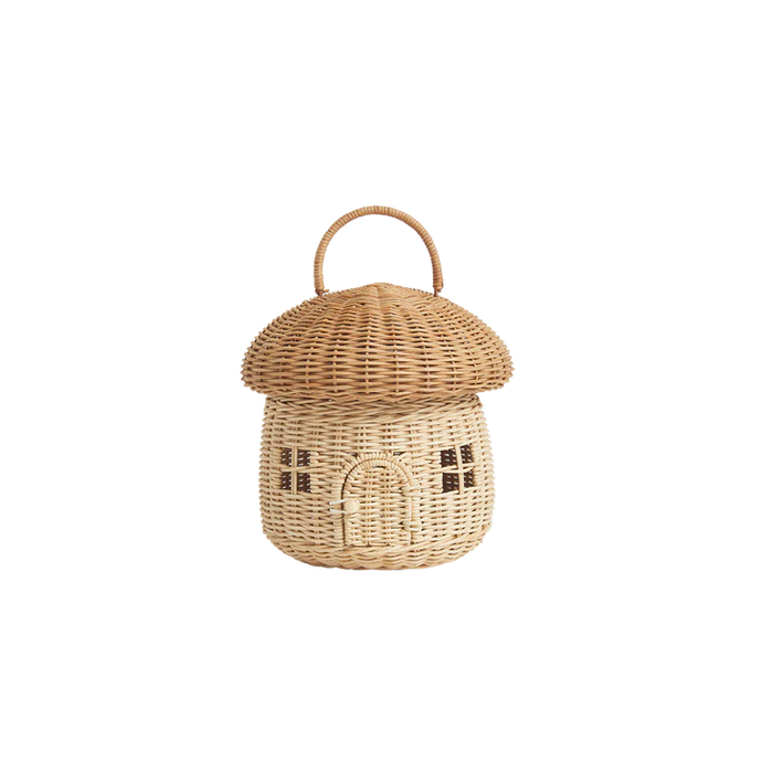 Rattan Mushroom Basket - Natural