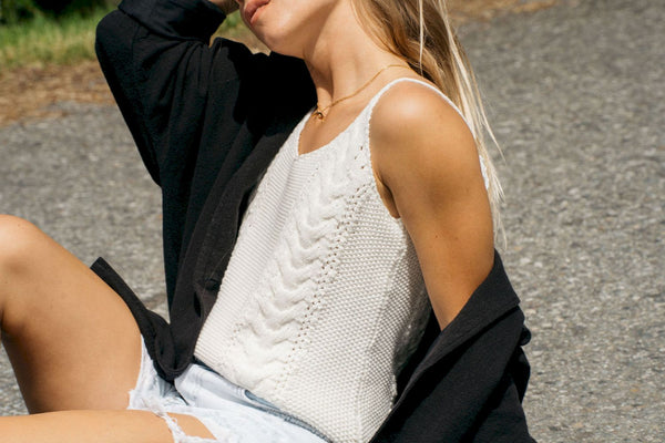 Rivka Cable Knit Tee