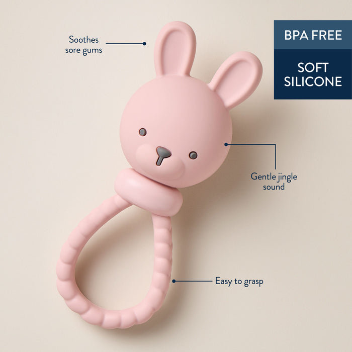 Shake & Smile™ Silicone Rattle Teether - default