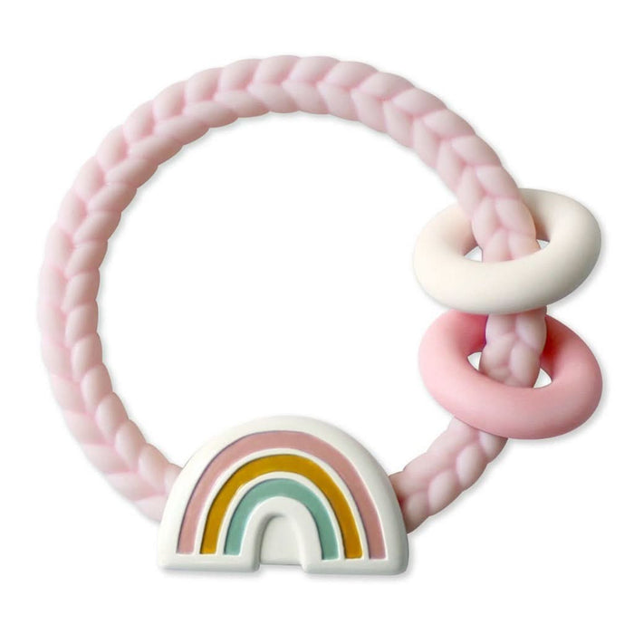 Ritzy Rattle® with Teething Rings - Rainbow