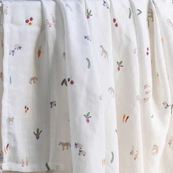 Muslin Swaddle - Little Farm