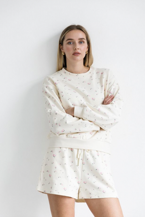 Floral Elastic Crew