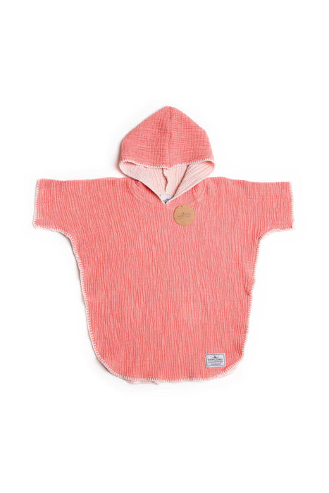 The Pebble | Kid's Muslin Poncho - Grey