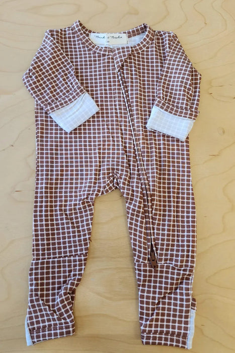 Zipper Sleeper - BROWN CHECK