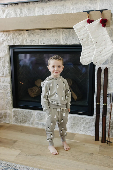 Snowman Hooded French Terry Set