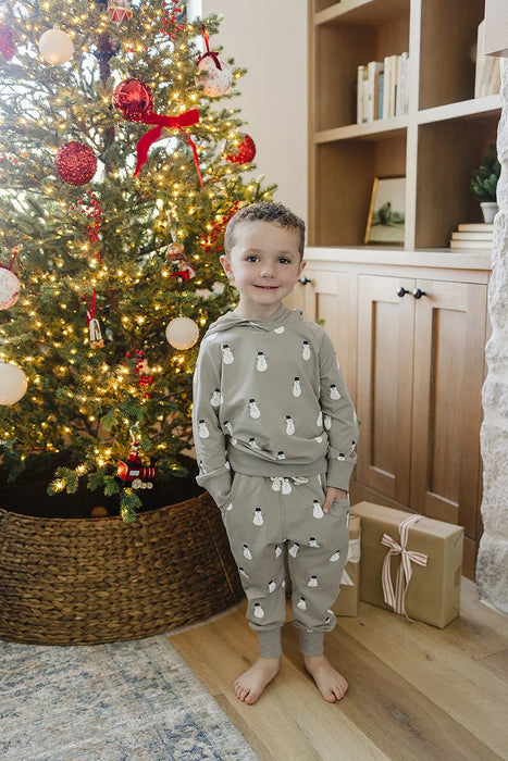 Snowman Hooded French Terry Set