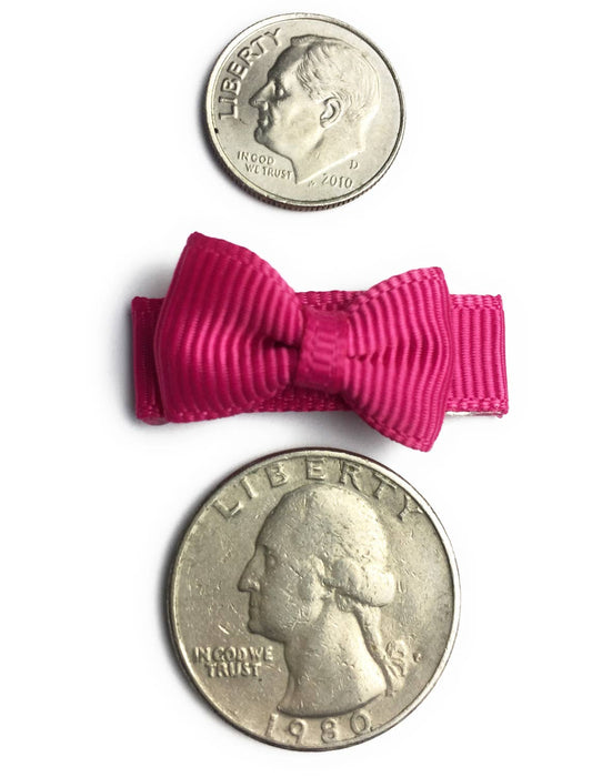 5 Tiny Tuxedo Bows on Snap Clips - Baby Shower