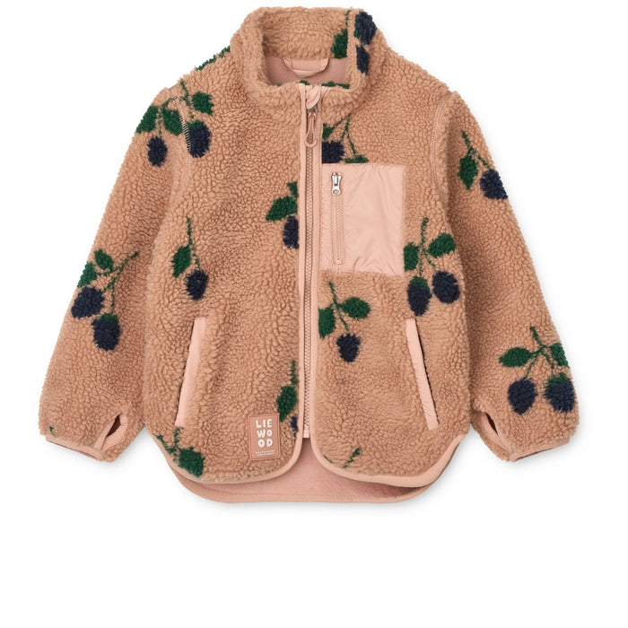 NOLAN pile jacket - Berry / Pale Tuscany