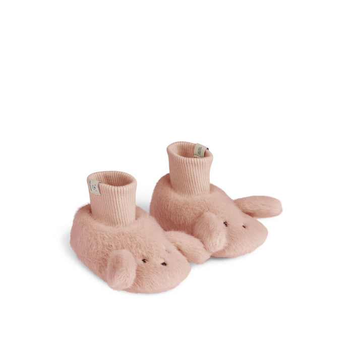 Beth Rabbit Plush Slippers - Pale tuscany