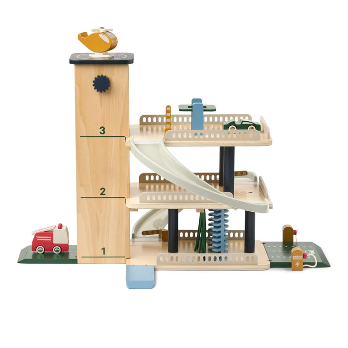 JORDY Wooden Parking Tower - Beach Blue Multi mix