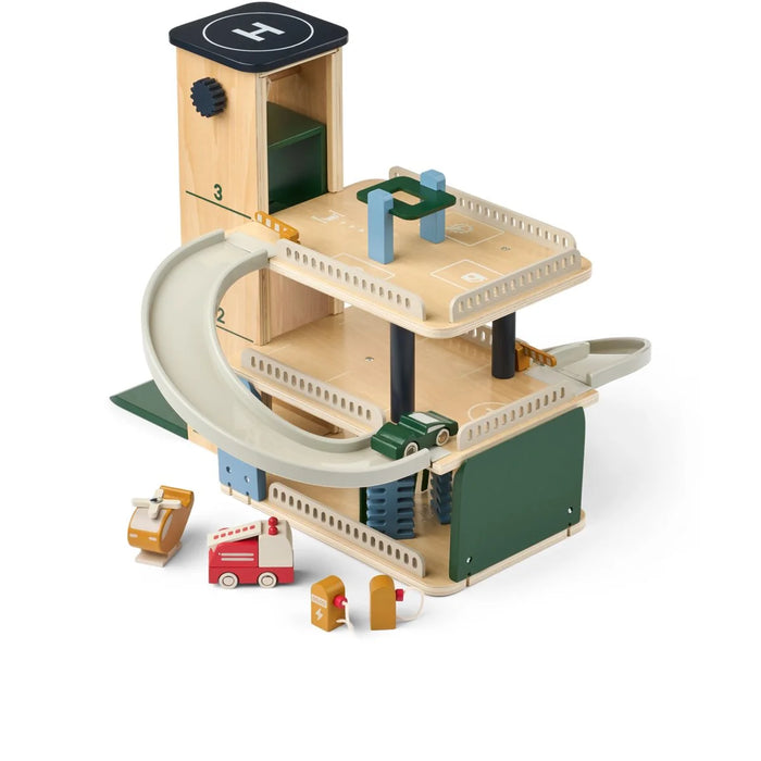 JORDY Wooden Parking Tower - Beach Blue Multi mix
