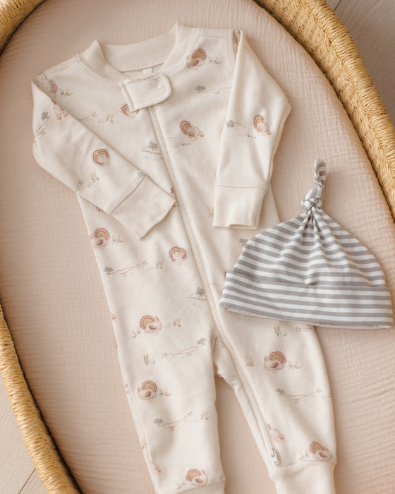 Knotted Baby Hat Laurel Stripe