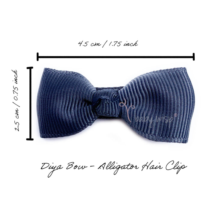 10 Pc Gift Diya Ribbon Hair Bows Alligator Clips - Light: Partially Lined