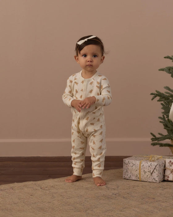 Organic Long John Pajamas Gingerbread